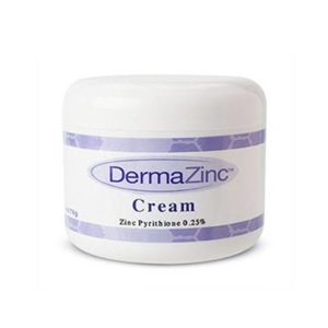 Container of DermaZinc Zinc Pyrithione Seborrheic Dermatitis Cream